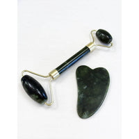 Jade Gua Sha & Facial Roller Set – Jade Glow