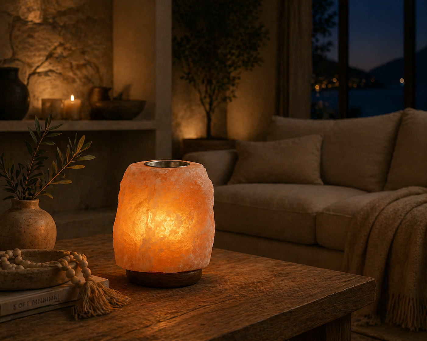 Himalayan Salt Lamp & Aromatherapy Tray