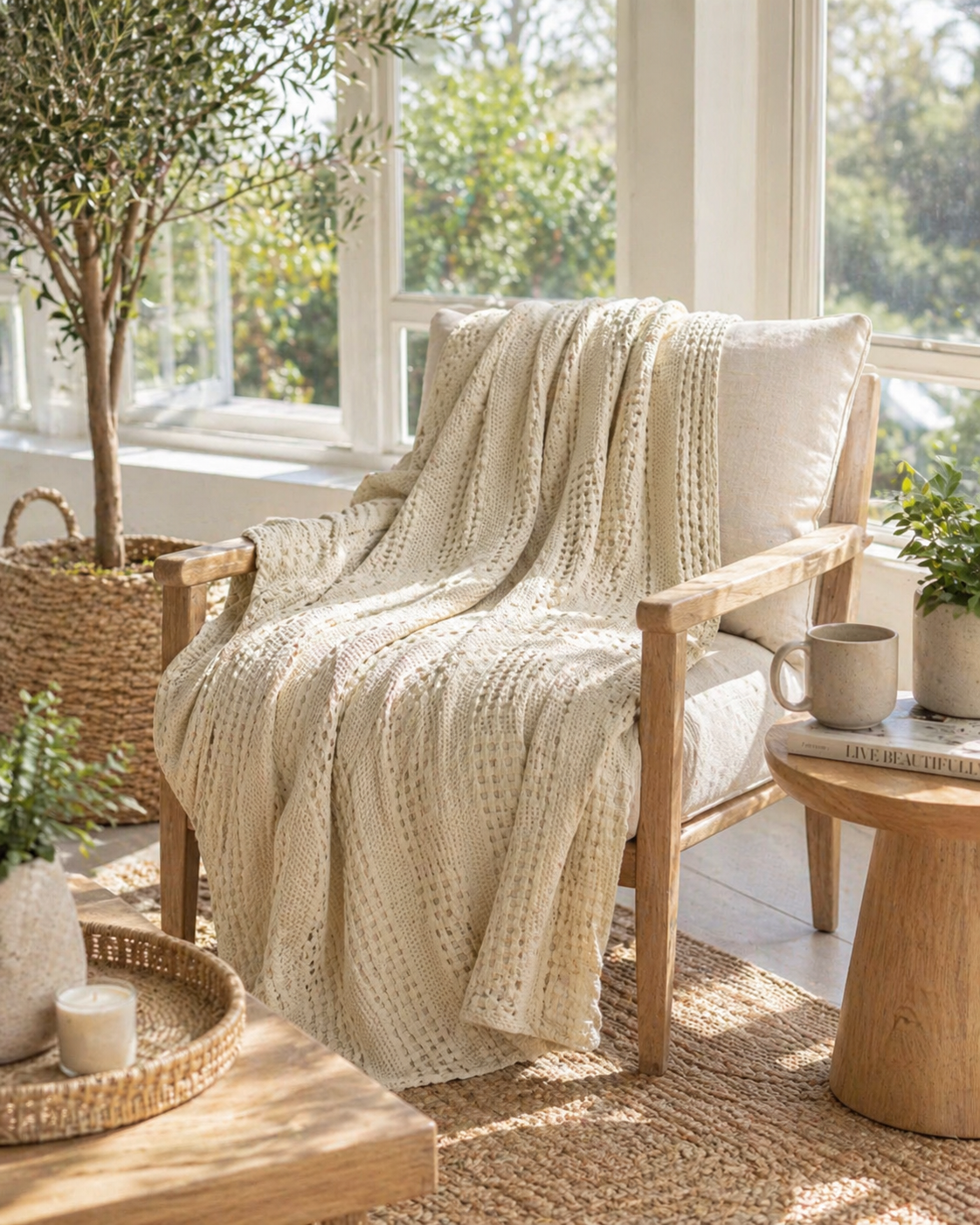Cooling Waffle Blanket — Bamboo & Cotton