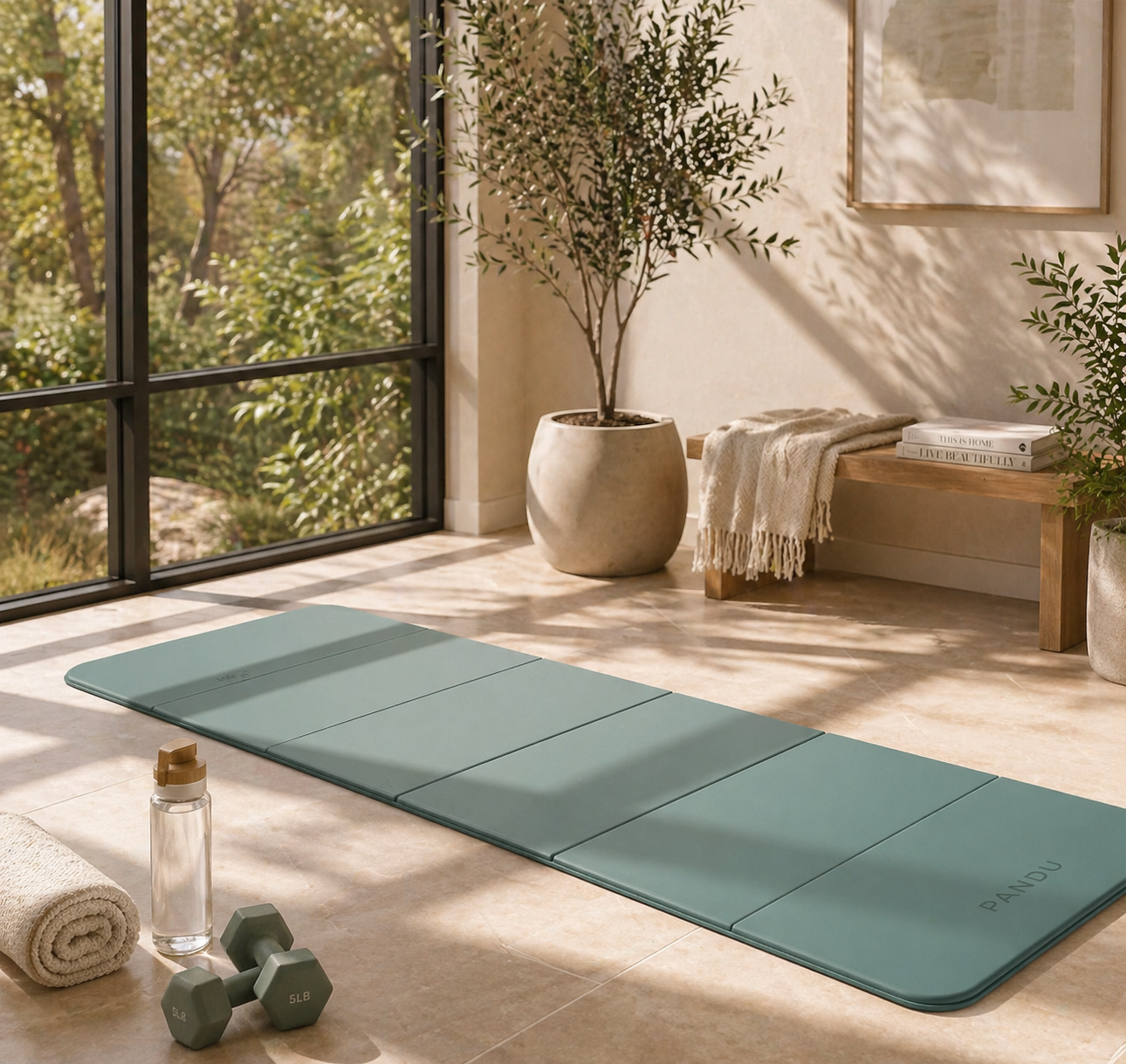 Foldable Extra-Thick Yoga Mat